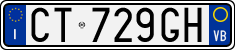 License plate of Italy, Cars (1994 year series)