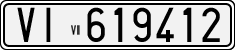 License plate of Italy, Cars (1927 year series)