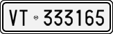 License plate of Italy, Cars (1927 year series)