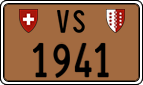 License plate of Switzerland, Except vehicles and snowmobiles (brown)
