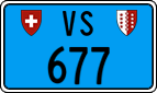 License plate of Switzerland, Work and fire vehicles (blue)