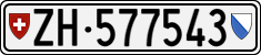 License plate of Switzerland, Cars