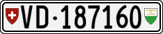 License plate of Switzerland, Cars