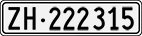 License plate of Switzerland, Cars