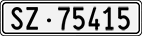 License plate of Switzerland, Cars