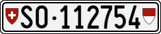 License plate of Switzerland, Cars