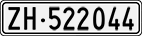 License plate of Switzerland, Cars