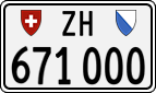 License plate of Switzerland, Cars