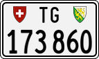 License plate of Switzerland, Cars