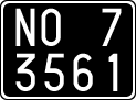 License plate of Italy, Cars (1927 year series)