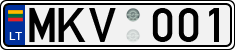 License plate of Lithuania, Cars