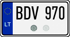 License plate of Lithuania, Cars