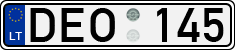License plate of Lithuania, Cars