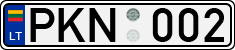License plate of Lithuania, Cars