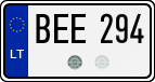 License plate of Lithuania, Cars