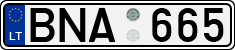 License plate of Lithuania, Cars