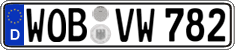 German license plate, Regular plates