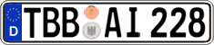 German license plate, Regular plates