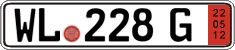 German license plate, Export transit plates