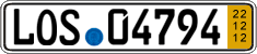 German license plate, Short-term transit plates
