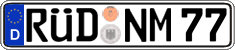 German license plate, Regular plates