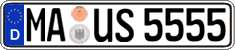 German license plate, Regular plates