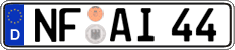 German license plate, Regular plates