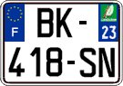 French license plate, SIV (ordinary)