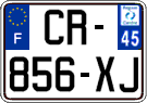 French license plate, SIV (ordinary)