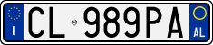 License plate of Italy, Cars (1994 year series)
