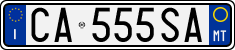 License plate of Italy, Cars (1994 year series)