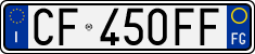 License plate of Italy, Cars (1994 year series)