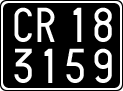 License plate of Italy, Cars (1927 year series)