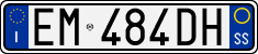 License plate of Italy, Cars (1994 year series)