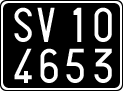 License plate of Italy, Cars (1927 year series)