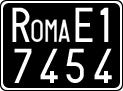 License plate of Italy, Cars (1927 year series)