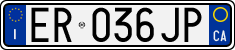 License plate of Italy, Cars (1994 year series)