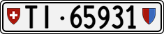License plate of Switzerland, Cars