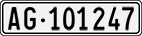 License plate of Switzerland, Cars