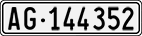 License plate of Switzerland, Cars