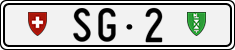 License plate of Switzerland, Cars