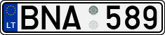License plate of Lithuania, Cars