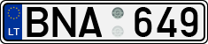 License plate of Lithuania, Cars