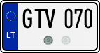 License plate of Lithuania, Cars