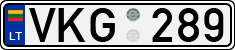 License plate of Lithuania, Cars