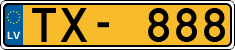 License plate of Latvia, Taxi