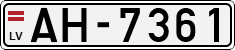 License plate of Latvia, Regular car plates