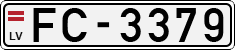 License plate of Latvia, Regular car plates