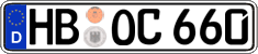 German license plate, Regular plates