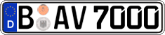 German license plate, Regular plates